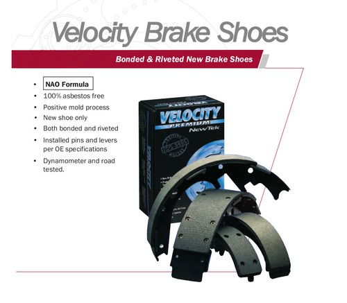 NB704 Rear Bonded Drum Brake Shoe - Picture 4 of 6