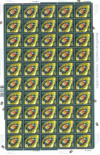 Canada Beneficial Insects 1 to 9 cent Uncut Stamp Sheet Set MNH - Picture 9 of 9