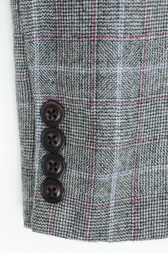 NWT Corridor NY Gray Glencheck Wool Flannel Lined Blazer & Trousers Suit XL 34W - Picture 6 of 11