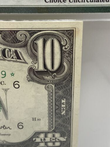 1963-A $10 Federal Reserve Star Note PMG 64 - Picture 2 of 10