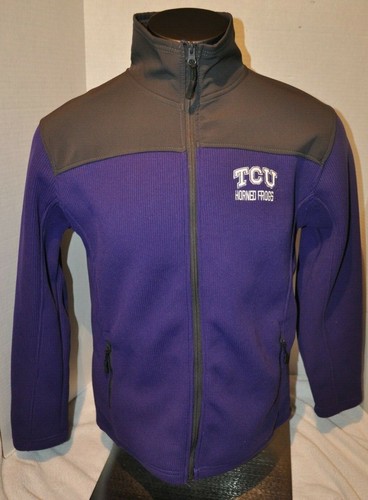TCU JACKET STITCHED COLOSSEUM ATHLETICS HORNED FROGS NEW Purple Multi Mens Sizes - Picture 1 of 7