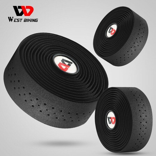 WEST BIKING Bike Handlebar Tapes PU EVA Road Bicycle Handle Bar Wrap Tape Straps - Picture 3 of 9