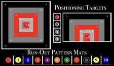 Billiards Cue Positioning Targets w/ Run Out Pattern Mats