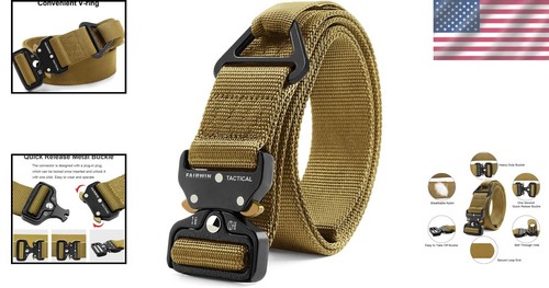 1.7-Inch Nylon Tactical Rigger Belt with V-Ring Buckle – Ideal for Outdoor Gear - Picture 2 of 9