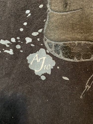 Air Jordan Retro 10 T Shirt Vintage Nero Grigio Ombra Taglia 2XL Usato Basket - Foto 5 di 9
