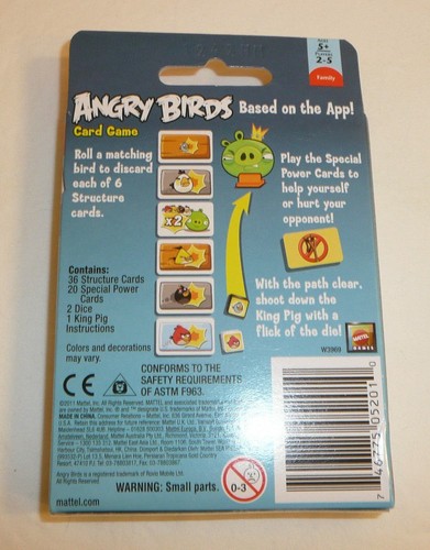 Angry Birds The Card Game - Pigs Phone App Video Game Mattel Kids Child Fun UNO - Picture 2 of 2