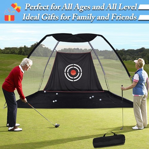 Red de golf para práctica de conducción de 12x7 pies con red portátil para patio trasero objetivo - Imagen 25 de 30