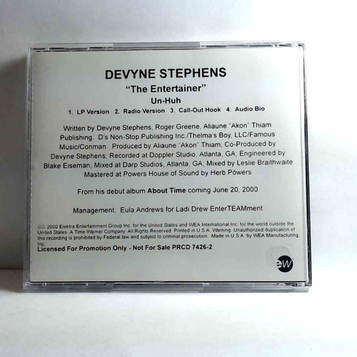 Devyne Stephens “The Entertainer” – Un-Huh (CD, Promo, US, 2000, Eastwest) AT303 - Picture 2 of 2