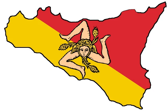Auto Aufkleber Italien Region " SIZILIEN " Sticker 11x7 cm konturg. - Bild 1 von 1