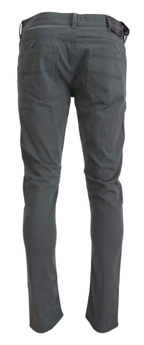 パンツ S droop denim pants light gray M Double Layer Denim Jeans (P002-GREY-PINK)