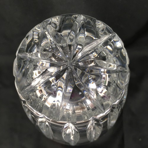 Gorham Hand Cut Clear Crystal Flower Vase Poland 7" Tall Victoria's Garden - Picture 10 of 11