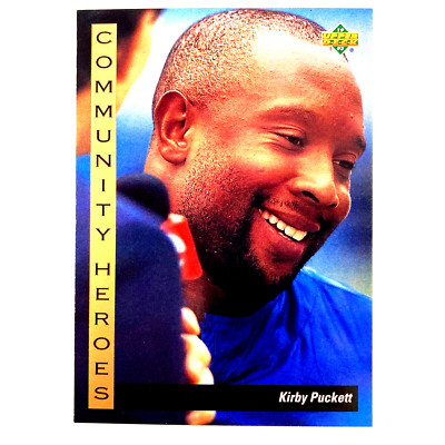 Kirby Puckett 1993 Upper Deck Community Heroes Card #34 MLB Minnesota Twins