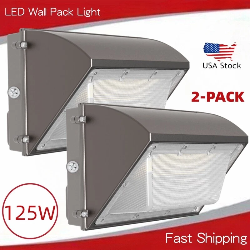 LED Wall Pack Light 125W Commercial Industrial Outdoor Security Lighting Fixture