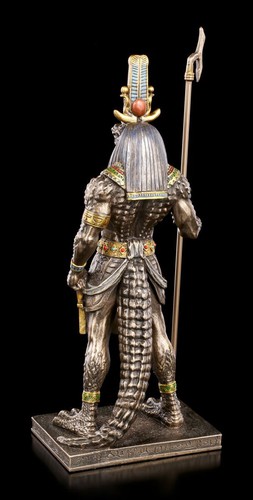 Sobek Figur - Altägyptischer Gott mit Krokodilkopf - Ägyptischer Gott Statue - Bild 4 von 7