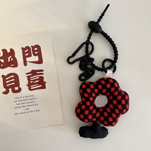 Flower Pendant Creative Red Flower Keychain Bag Car Key vendre Ring Girl Charm Gift