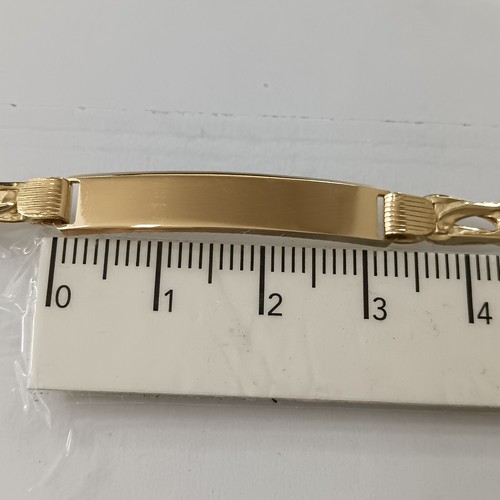 Pulsera De Hombre A Malla Con Placa En Oro Amarillo Y Blanco 18KT 7 G. - Imagen 12 de 13