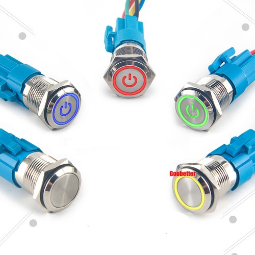 12mm-22mm LED Metal Push Button Switches IP66 3V-220V Momentary/Latching Switch - Picture 13 of 24