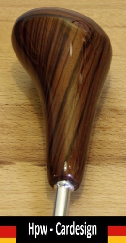 SCHALTHEBEL SCHALTKNAUF FÜR MERCEDES W126 AUTOMATIK ECHTES ZEBRANO AB 10/1989 - Picture 1 of 3