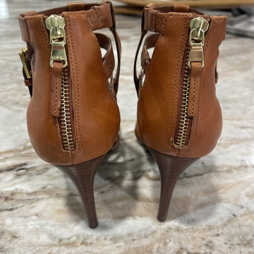 Lauren Ralph Lauren Mya Heeled Sandals Women’s Size 9B. Brown Leather - Picture 4 of 9
