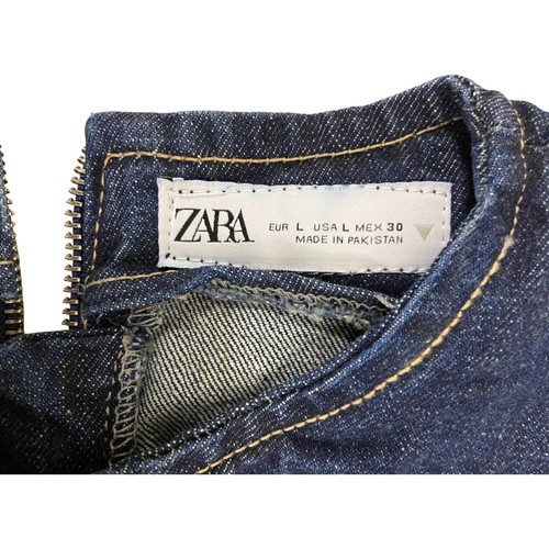 Zara TRF Womens Mini Jean Dress Size L Blue Denim Sleeveless 3643/181 NWT - Picture 6 of 19