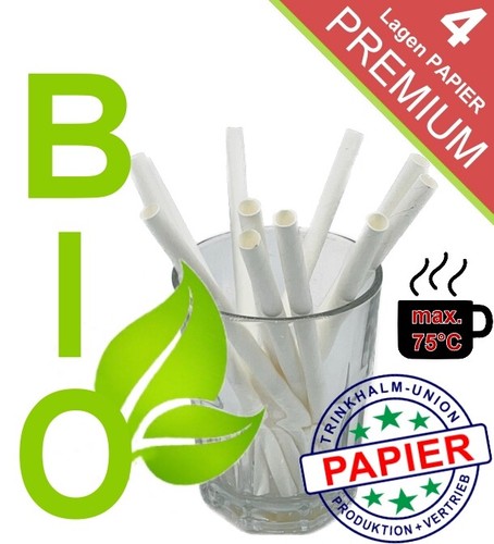 5.000 CAIPI kurz PAPIER Trinkhalme 4 Lagig 145x8 mm farbe wählbar - Bild 3 von 4