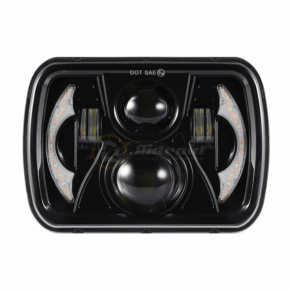 Faro LED 7x6" haz alto/bajo Halo DRL para GMC Savana 1500 2500 3500 Safari Van Foto 3 de 4