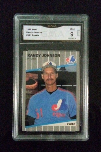 1989 Fleer Randy Johnson #381 Ad Partially Obstructed ROOKIE GMA 9 MINT #6522286