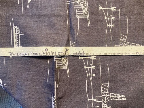 1-1/2 Yd. Michael Miller Waterfront Park by Violet Craft Bridgetown Charcoal - Picture 2 of 3