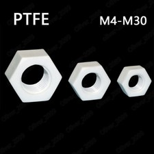 PTFE Plastic Hexagon Nuts Hex Nuts M4 M5 M6 M8 M10 M12 M14 M16 M18 M20 M22-M30