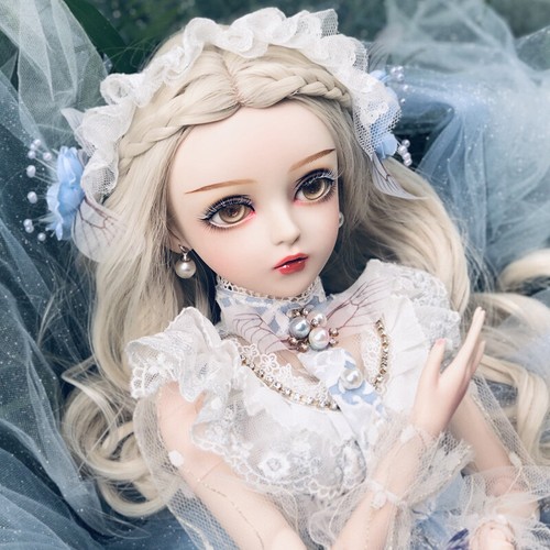 60 cm 1/3 BJD Puppe Mädchen + Gesichts Make-up + Perücke + Kleidung + austauschbare Augen Komplettset - Bild 3 von 12