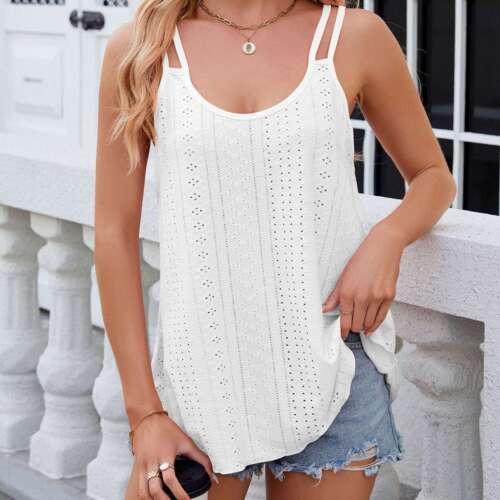Women Flowy Sleeveless Camisole Summer Sun Beach Vest Tank Top Clothes S-XXL NEW - Picture 8 of 21