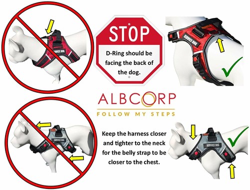 Albcorp Reflective Service Dog Vest Harness, with Hook & Loop Removable Patches - 第 19/49 張圖片