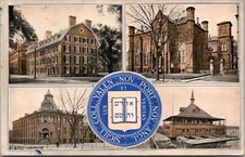 Yale Coat of Arms, Boat House, Lab, Art School, Connecticut c1908 Postcard V51