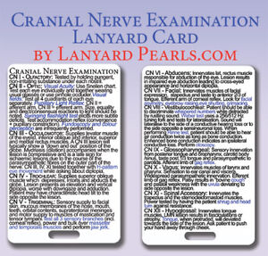 Cranial Nerve Exam Chart