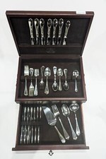 Tiffany & co.  Flemish service for 6, 52 pcs w/ vintage chest circa 1911