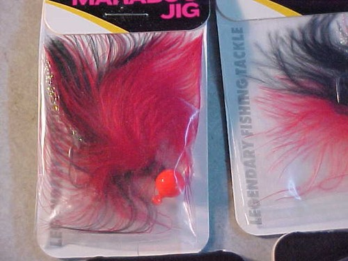 6 NUEVAS plantillas para el cabello Lindy Marabou 1/16 oz naranja ROJO NEGRO pesca en hielo crappie - Imagen 3 de 3