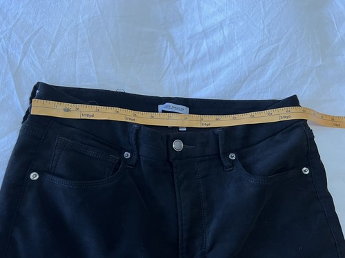 Good American Good Legs Crop Jeans SZ 15 Black Velvety - Picture 2 of 9