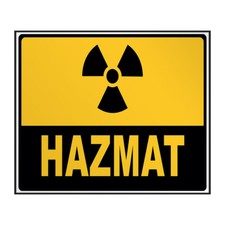 Industrial Decals Horizontal Vinyl Stickers Radiation Hazmat Clean Sign Safety