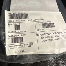 Vintage BOWLING ALLEY Surplus OKG Resettable 1 Amp Circuit 12862947000