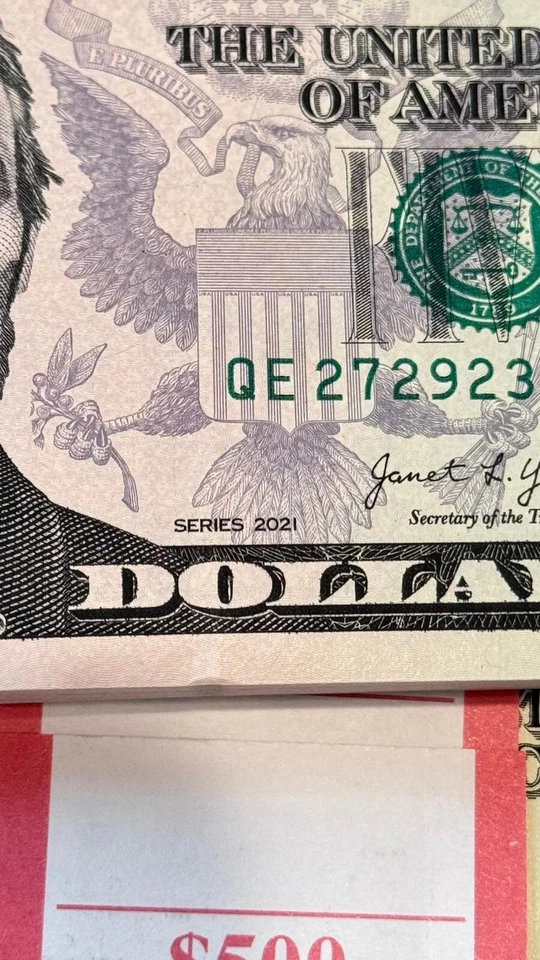 100 FIVE 5 dollars bill Brand NEW $5 NOTE UNCIRCULATED 2021A UNC BIP crispy 2021 - Image 4 of 4