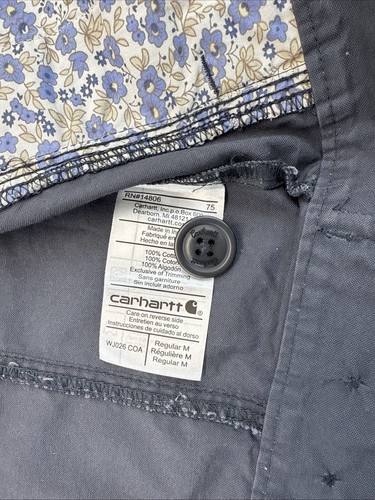 Carhartt Jacket Women Medium Gray Canvas Everyday Trucker Ladies M (8/10) - Picture 8 of 9