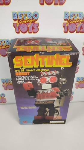 SENTINEL 13'' GIANT WALKING ROBOT NEW VINTAGE 70'S 80'S KAMCO TESTED check video - Foto 2 di 11