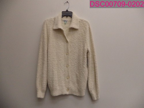 Susina Teddyfleece Strick Elfenbein Taube Strickjacke Knopfleiste Damen XLarge