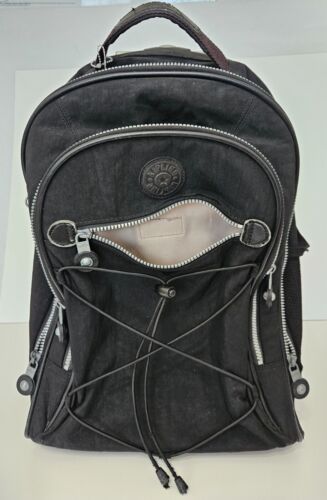 Kipling Sausalito Nylon Wheeled Rolling Carry On Backpack Black ! - Picture 2 of 17
