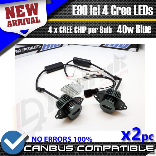 40w E90 E91 LCI LED UPGRADE RINGE BLAUE MARKER GLÜHBIRNEN HALOGEN Facelift UK A25 - Bild 3 von 3