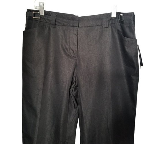 NEW AB Studios Women's Black Wide Leg Career Wear to Work Pants Size 12 - Picture 3 of 8