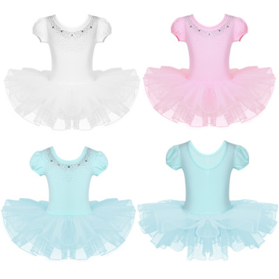 Girl Kids Ballet Dress Gymnastics Leotard Ballerina Dancewear Tutu Skirt Costume