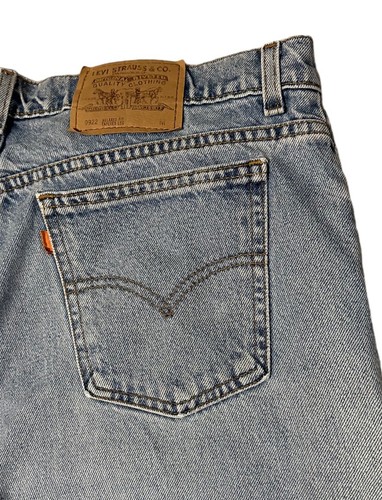 Vintage Levis Orange Tab Jeans Women Sz 18 36x30 Blue Denim Tapered Grunge USA - Picture 11 of 14