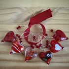 6 FUN RED VALENTINES HEARTS PARTY Wine Glass Ring Charms  Set Of 6