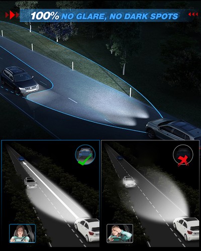 2x 5X7 7x6" LED Headlight Z-Shaped For 86-95 Jeep Wrangler YJ 84-01 Cherokee XJ - Foto 11 di 14